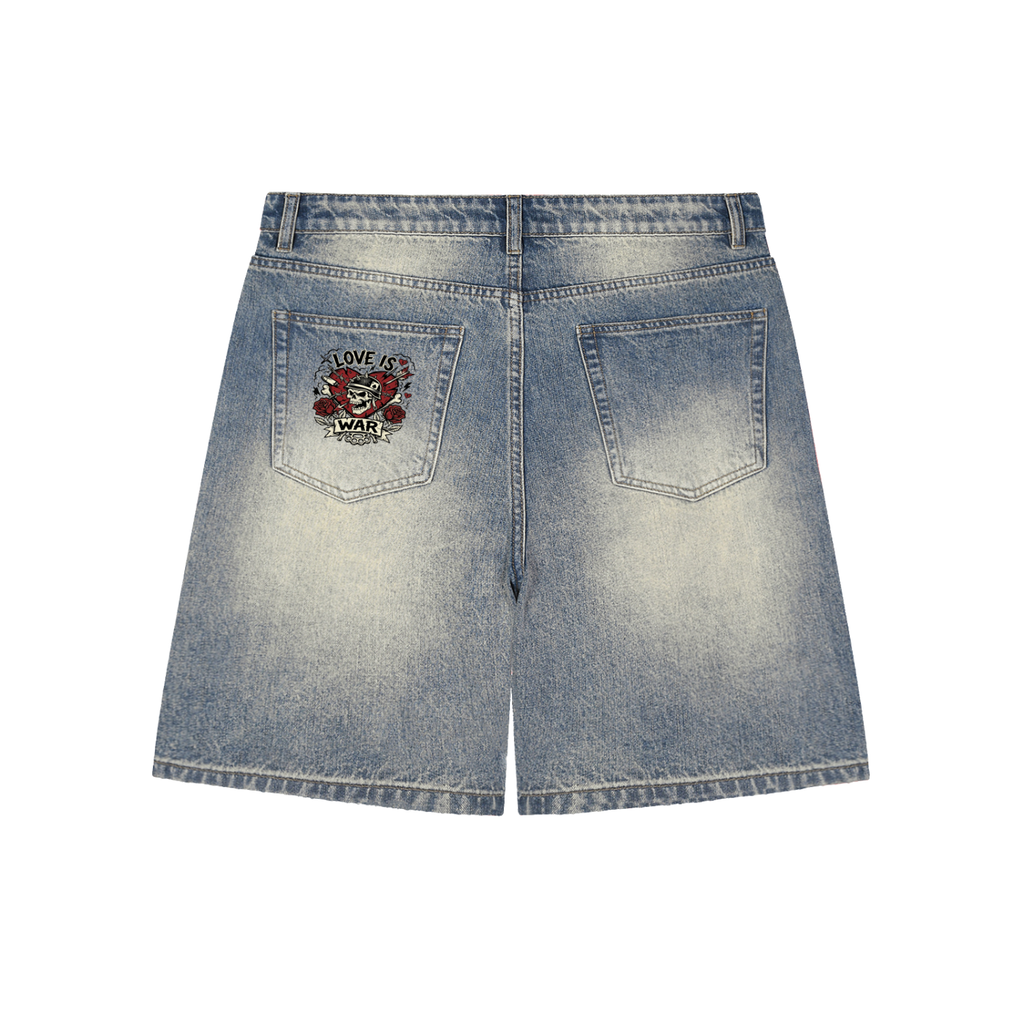 Faded Love is War Baggy Shorts