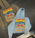 Vintage Washed Frayed-Hem Hoodie